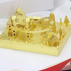 MU Amusement Park Roller Coaster 3D Metal Puzzle Assemble Model Kits DIY Laser Cut Jigsaw Toy YM-L074-C