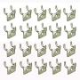 Azar 700017 Metal Prong Hook, 20-Piece Set