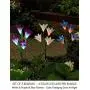 Bright Zeal 3 Bundle 12 Lily LED Fairy Solar Garden Light with Color Changing Flower Lights - Multi Color Solar Lights Outdoor Garden LED Flower Waterproof - Solar LED Metal Flower Stake Lights