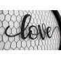 Parisloft Love Round Metal Wall Hanging Art Sign Word Love on Chicken Wire Round Framed and with Fabric Flower 12.2 x 12.2 x 1.4 Inches Black (Love) Parisloft Love Round Metal Wall Hanging Art Sign Word Love on Chicken Wire Round Framed and with Fabric Flower 12.2 x 12.2 x 1.4 Inches Black (Love)