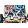 for Traxxas Ford GT 4-Tec 2.0 (83056-4) Upgrade Parts Aluminum Rear Tie Rods with Stabilizer - 3Pc Set Black