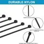 Hmrope 100pcs Cable Zip Ties Heavy Duty 8 Inch, Premium Plastic Wire Ties with 50 Pounds Tensile Strength, Self-Locking Black Nylon Tie Wraps for Indoor and Outdoor Hmrope 100pcs Cable Zip Ties Heavy Duty 8 Inch, Premium Plastic Wire Ties with 50 Pounds Tensile Strength, Self-Locking Black Nylon Tie Wraps for Indoor and Outdoor