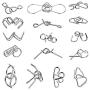 Ahyuan 16 Pieces IQ Test Mind Game Toys IQ Toys Brain Teaser Metal Wire Puzzles Magic Trick Toy Metal IQ Puzzle for Kids and Adults (Silver)