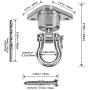 9M Silent Bearing Swing Hangers, Heavy Duty 180°+360° Rotate Swing Swivel Hook, 1500LB Capacity Stainless Steel for Wooden Concrete Playground Yoga Hammock Chair Rope Punching Bag Porch Swing Sets 9M Silent Bearing Swing Hangers, Heavy Duty 180°+360° Rotate Swing Swivel Hook, 1500LB Capacity Stainless Steel for Wooden Concrete Playground Yoga Hammock Chair Rope Punching Bag Porch Swing Sets