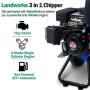 Landworks Wood Chipper Shredder Mulcher Super Heavy Duty 7HP 212cc 3 in 1 Multi-Function 3'' Inch Max Capacity