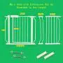 ALLAIBB Extra Wide Baby Gate Pressure Mount Auto Close White Metal Child Dog Pet Safety Gates with Walk Through for Stairs,Doorways,Kitchen and Living Room 62.2-66.9 in (71.65-76.38''/182-194cm) ALLAIBB Extra Wide Baby Gate Pressure Mount Auto Close White Metal Child Dog Pet Safety Gates with Walk Through for Stairs,Doorways,Kitchen and Living Room 62.2-66.9 in (71.65-76.38''/182-194cm)