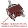 ESUPPORT Silver Contact Car Univeral Heavy Duty 20A 125V DPST 4 Terminal Copper ON/OFF Rocker Toggle Switch Metal Pack of 5