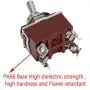 ESUPPORT Silver Contact Car Univeral Heavy Duty 20A 125V DPST 4Pin ON/OFF Rocker Toggle Switch Metal Waterproof Boot Cap 12mm Pack of 3