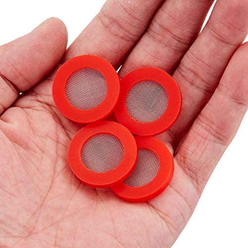 Litorange 40 Piece Outdoor Garden Hose Washers Gasket with Metal Filter Combo Pack Made from Soft Silicone (Not Rubber, Better Sealing Than Rubber),Used for Faucet Washing Machine Hot Water.