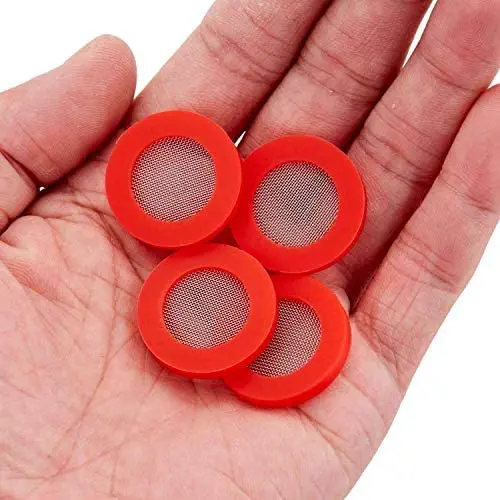Litorange 40 Piece Outdoor Garden Hose Washers Gasket with Metal Filter Combo Pack Made from Soft Silicone (Not Rubber, Better Sealing Than Rubber),Used for Faucet Washing Machine Hot Water.