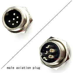 Aviation Connectors 5A, Lsgoodcare GX12-6 Metal Aviation Plug Kit, Including 20Pcs 6 Pin 12MM Plug Thread Male Female Panel Wire Socket and 10Pcs Aviation Plugs Cap