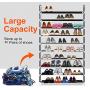 ERONE Shoe Rack Organizer , Tall Shoe Storage for Closets Non-Woven Fabric Metal Sturdy Shoe Shelf Tower Cabinet for Entryway (Black, 10 Tier)