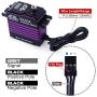 AGFRC 55KG Digital Steering Servo High Torque Programmable Full Metal Gear Brushless Servo for 1/8 1/10 RC Models, Control Angle 180° (A86BHM(Purple)&AGF-SPV2) AGFRC 55KG Digital Steering Servo High Torque Programmable Full Metal Gear Brushless Servo for 1/8 1/10 RC Models, Control Angle 180° (A86BHM(Purple)&AGF-SPV2)