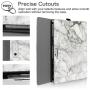 Fintie Case for New Microsoft Surface Pro 7 / Pro 6 / Pro 5 / Pro 4 / Pro 3 12.3 Inch Tablet - Multiple Angle Viewing Portfolio Business Cover, Compatible with Type Cover Keyboard (Marble)