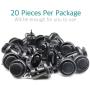 Lantee 20 Pcs 10mm Bumper & Splash Shield Push-Type Retainer Clips with Metal Insert for Honda 91506-S9A-003