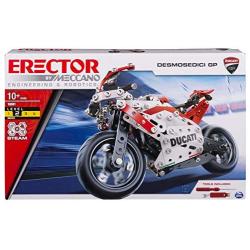 Meccano Erector Ducati GP Model Motorcycle Building Kit, Stem Engineering Education Toy, 358 Parts, for Ages 10 & Up