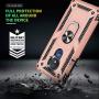 Moto G7 Power Phone Case,Moto G7 Supra Case with HD Screen Protector,Gritup 360 Degree Rotating Metal Ring Holder Kickstand Armor Anti-Scratch Bracket Cover Phone Case for Motorola G7 Power Rose Gold