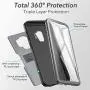 YOUMAKER Galaxy S9 Case,Metallic Black with Built-in Screen Protector Heavy Duty Protection Shockproof Slim Fit Full Body Case Cover for Samsung Galaxy S9 5.8 inch - Black/Black YOUMAKER Galaxy S9 Case,Metallic Black with Built-in Screen Protector Heavy Duty Protection Shockproof Slim Fit Full Body Case Cover for Samsung Galaxy S9 5.8 inch - Black/Black