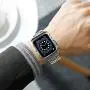 HATALKIN Compatible with Apple Watch Series 6 5 4 44mm Band with Metal Bumper Case,Rugged Men Bands for Apple Watch SE/iWatch 6 5 4 44mm Stainless Steel Cases Protector Drop-Proof Shockproof(Silver)