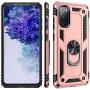 UNKNOK Galaxy S20 FE 5G Case, Galaxy S20 FE Case, [Military Grade] Drop Test Shockproof Protective, Metal Ring Kickstand Magnetic Support Cover for Samsung S20 FE 5G(Rosegold)