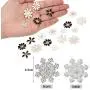 80 Pieces Rhinestone Buttons Embellishments Buttons Faux Pearl Buttons Flat Back Flower Rhinestone Buttons for Jewelry Making Wedding Party Home Decoration DIY Craft Hair Accessory