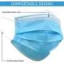 Disposable Face Masks/Safety Masks - 50PCS - Blue - 3 Layers Protective Face Masks For Adults and Teens, Breathable Masks for Germ Protection, Anti-Dust Mask with Earloop for Personal Care