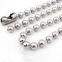 4 pack Beaded Pull Chain Extension,Each Chain Length 39 Inch (1 Meter) with Two Additional Matching Connectors,3.2 mm Diameter Beaded,Silvery