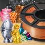 SUNLU Silk Copper PLA Filament 1.75mm 3D Printer Filament, 1KG 2.2 LBS Spool 3D Printing Material, Shiny Metallic PLA Silk Copper