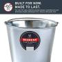 Behrens 1205GS 3-Pack Galvanized Steel Utility Pail, 5-Quart, silver