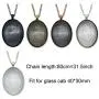 Julie Wang 10 Sets Mixed Oval Pendant Tray Bezel Blank Kit with Glass Cabochon and Chain for Jewelry Making Necklace 40x30mm Julie Wang 10 Sets Mixed Oval Pendant Tray Bezel Blank Kit with Glass Cabochon and Chain for Jewelry Making Necklace 40x30mm