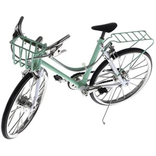 1:10 Scale Metal Decorative Bicycle Model Dutch Style Bike Coffee Bar Decor - Green