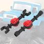 RC Front Rear Axle Housing Parts,Jadpes Alloy Front and Rear Axle Housing Metal Front Rear Axle Housing Cover Fit for MN90/ MN91/ MN45 RC Accessory Upgrade Part(Black)