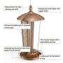 Sahara Sailor Bird Feeder, 2 in 1 Wild Bird Feeders for Outside, Metal Birdfeeder for Outdoor - Antique Copper Finish - 2.5 lbs Hanging House Seed Feeder for Garden Yard Outside Decoration