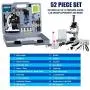 AmScope 120X-1200X 52-pcs Kids Beginner Microscope STEM Kit with Metal Body Microscope, Plastic Slides + PS25 Prepared Microscope Slide Set for Basic Biological Science Education, 25 Slides AmScope 120X-1200X 52-pcs Kids Beginner Microscope STEM Kit with Metal Body Microscope, Plastic Slides + PS25 Prepared Microscope Slide Set for Basic Biological Science Education, 25 Slides