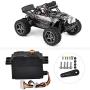 RC Car Servo, Remote Control Car Metal Servo Steering Engine Accessory for Wltoys 12428 12423