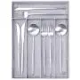 Flatware Organizers 5 Compartments, Metal Mesh Kitchen Utensil Drawer Cutlery Tray with 4 Foam Feet, Silver Flatware Organizers 5 Compartments, Metal Mesh Kitchen Utensil Drawer Cutlery Tray with 4 Foam Feet, Silver