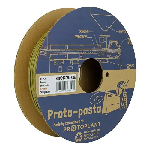 Proto-pasta Composite Brass HTPLA, 1.75mm 500g Proto-pasta Composite Brass HTPLA, 1.75mm 500g
