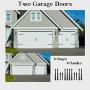 SANKEYTEW Decorative Garage Door Hardware Kit Carriage House Accents 8 Hinges and 4 Handles for 2 Car Garage, Screw Mounted, Black Steel