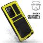 Compatible with Samsung Galaxy Note 20 Ultra Metal Case, Military Grade Drop Tested Heavy Duty Full Body Protective with Screen Protector Built-in Shockproof Dustproof Case(Note 20 Ultra Yellow)