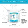 Germ-Away Fresh Scent Sanitizing Hand Wipes Kit - Get (2) 1200ct Refill Rolls and (1) White Wall Mounted Dispenser, Total 2400 Wipes