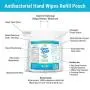 Germ-Away Fresh Scent Sanitizing Hand Wipes Kit - Get (2) 1200ct Refill Rolls and (1) White Wall Mounted Dispenser, Total 2400 Wipes