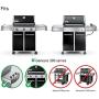 QuliMetal 19.5'' SUS304 /9MM Cooking Grates for Genesis 300 Series, Genesis E310 E320 E330 S310 S320 S330, Solid Rod Grill Grates Replacement for Weber 7524 7528