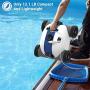 PAXCESS Cordless Automatic Pool Cleaner, Robotic Pool Cleaner with 5000mAh Rechargeable Battery, 90 Mins Working Time, IPX8 Waterproof, Lightweight, Good for Cleaning In-Ground/Above Ground Pool
