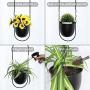 ANZOME Hanging Planter-Metal Plant Hanger, Simple Modern Planter, Hanging Planters for Indoor Plants, Home Decoration Hanging Flower Pot(Black) ANZOME Hanging Planter-Metal Plant Hanger, Simple Modern Planter, Hanging Planters for Indoor Plants, Home Decoration Hanging Flower Pot(Black)
