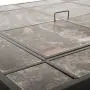 Fire Pit Set, Wood Burning Pit - Includes Screen, Cover and Log Poker - Great for Outdoor and Patio, 30 inch Square Marble Tile Firepit by Pure Garden Fire Pit Set, Wood Burning Pit - Includes Screen, Cover and Log Poker - Great for Outdoor and Patio, 30 inch Square Marble Tile Firepit by Pure Garden