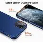 TORRAS Slim Fit Compatible for iPhone 11 Pro Max Case, Ultra Thin Lightweight Silky Smooth Touch Matte Finish Grip Hard Plastic Minimalist Compatible for iPhone 11 ProMax case, Navy Blue