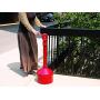 Justrite 26810R Steel Heavy Duty Butt Cans Cigarette Butt Receptacle, 2.5 Gallon Capacity, 11-1/2'' Diameter x 34'' Height, Red