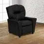 Flash Furniture Contemporary Black LeatherSoft Kids Recliner with Cup Holder Flash Furniture Contemporary Black LeatherSoft Kids Recliner with Cup Holder