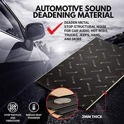 Second Skin Damplifier Pro Premium Car Sound Deadening Material (2mm) – Butyl Rubber Auto Sound Deadener Mat (13.67 Sq Ft, 8 Sheets) – Made in The USA