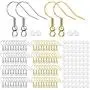 100 Pair 925 Silver Hypoallergenic Earring Hooks, Earring Making Supplies Kit with Ear Wires Fish Hooks and Clear Rubber Earring Backs for DIY Jewelry Making 100 Pair 925 Silver Hypoallergenic Earring Hooks, Earring Making Supplies Kit with Ear Wires Fish Hooks and Clear Rubber Earring Backs for DIY Jewelry Making
